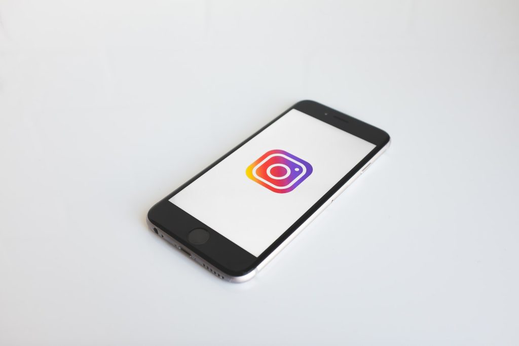 Instagram logo in space gray iPhone